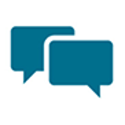 Speech bubbles graphic representing communication.