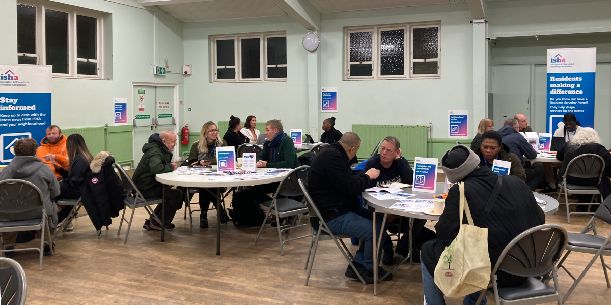 ISHA staff and residents at the Hackney Neighbourhood Night event in November 2025.